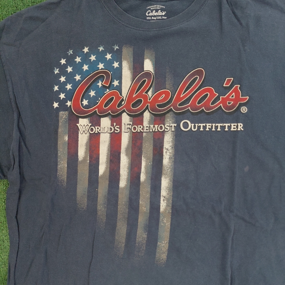 Cabela's American Flag T Shirt Size XXL - Picture 2 of 5